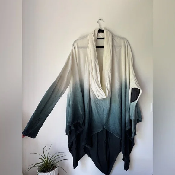 Nicholas K Free People Poncho Cardigan size S tie diy ombré - Picture 3 of 10